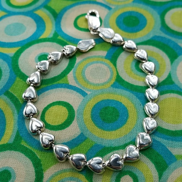 Jewelry - Sterling SILVER 925 Italy Articulated Hearts Links